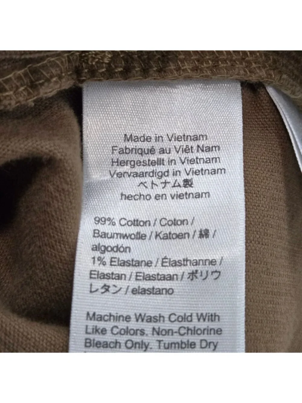 J. Crew 484 Corduroy Men's Size 29 x 30 Slim Straight Pants Oak Tan